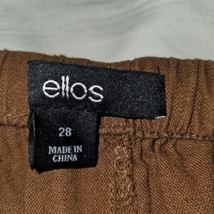 Ellos Brown Linen Blend Pants